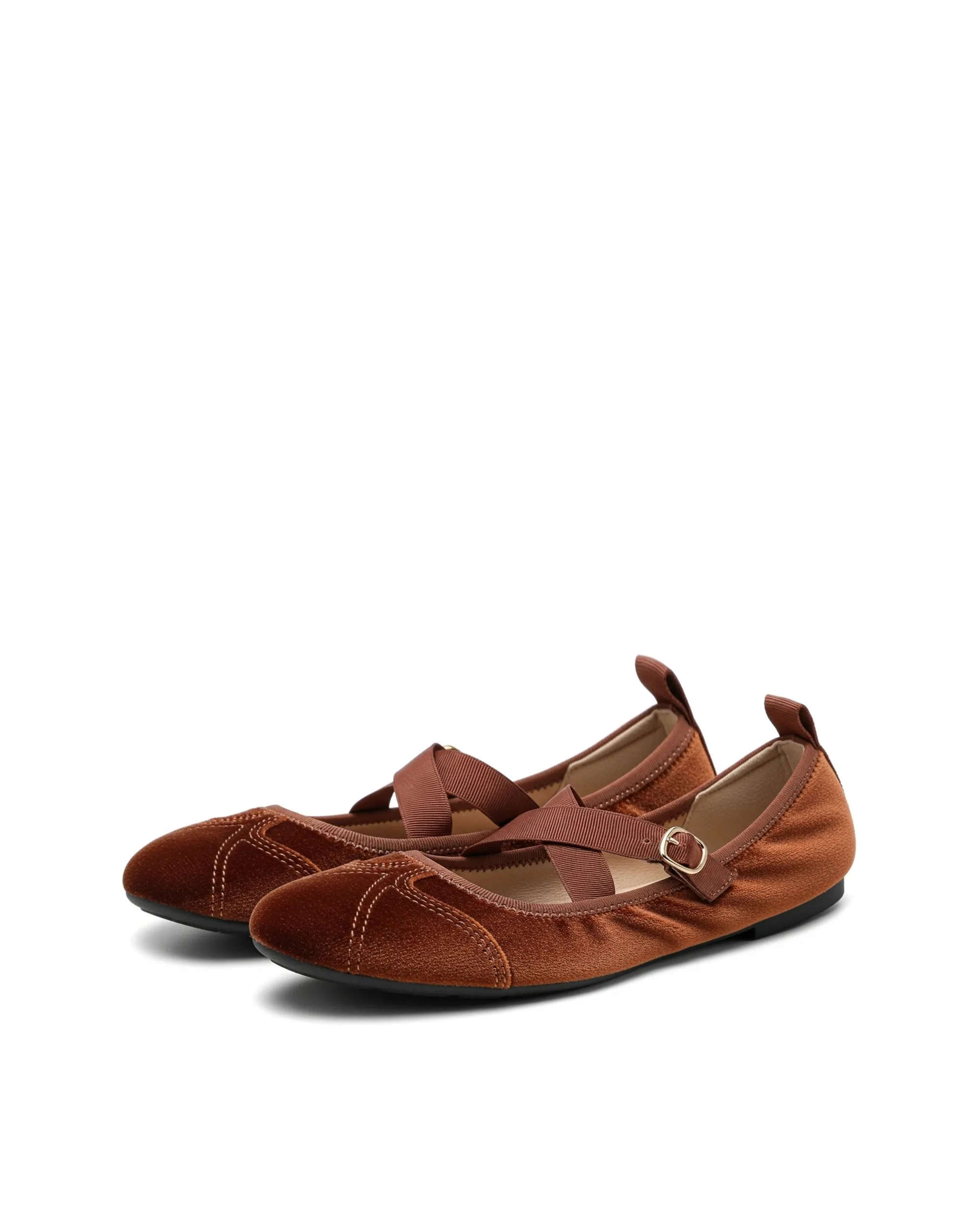 Ruby Ballet Flats – Brown sold by JW PEI