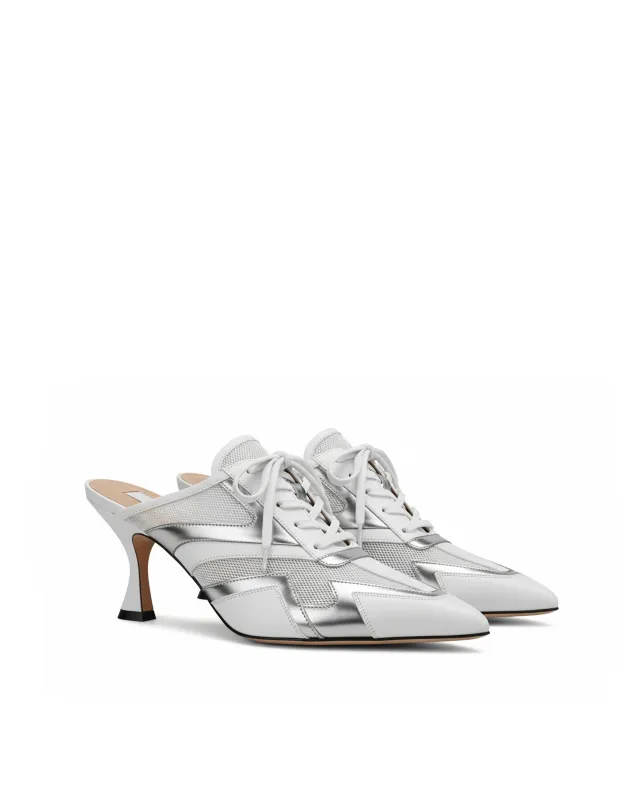 Alina Sneaker Mules – Silver sold by JW PEI