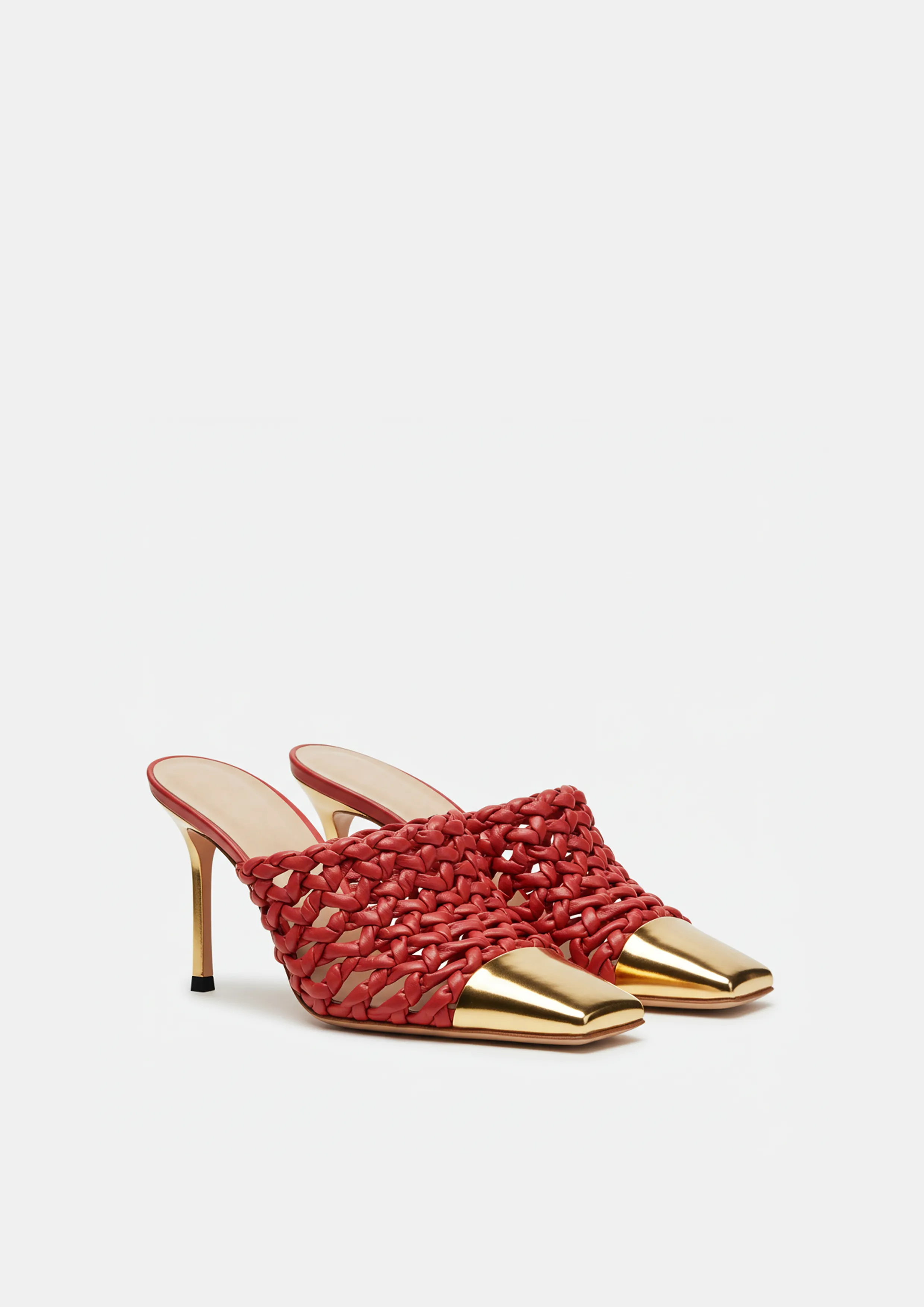 Chloe Woven Mules – Red sold by JW PEI
