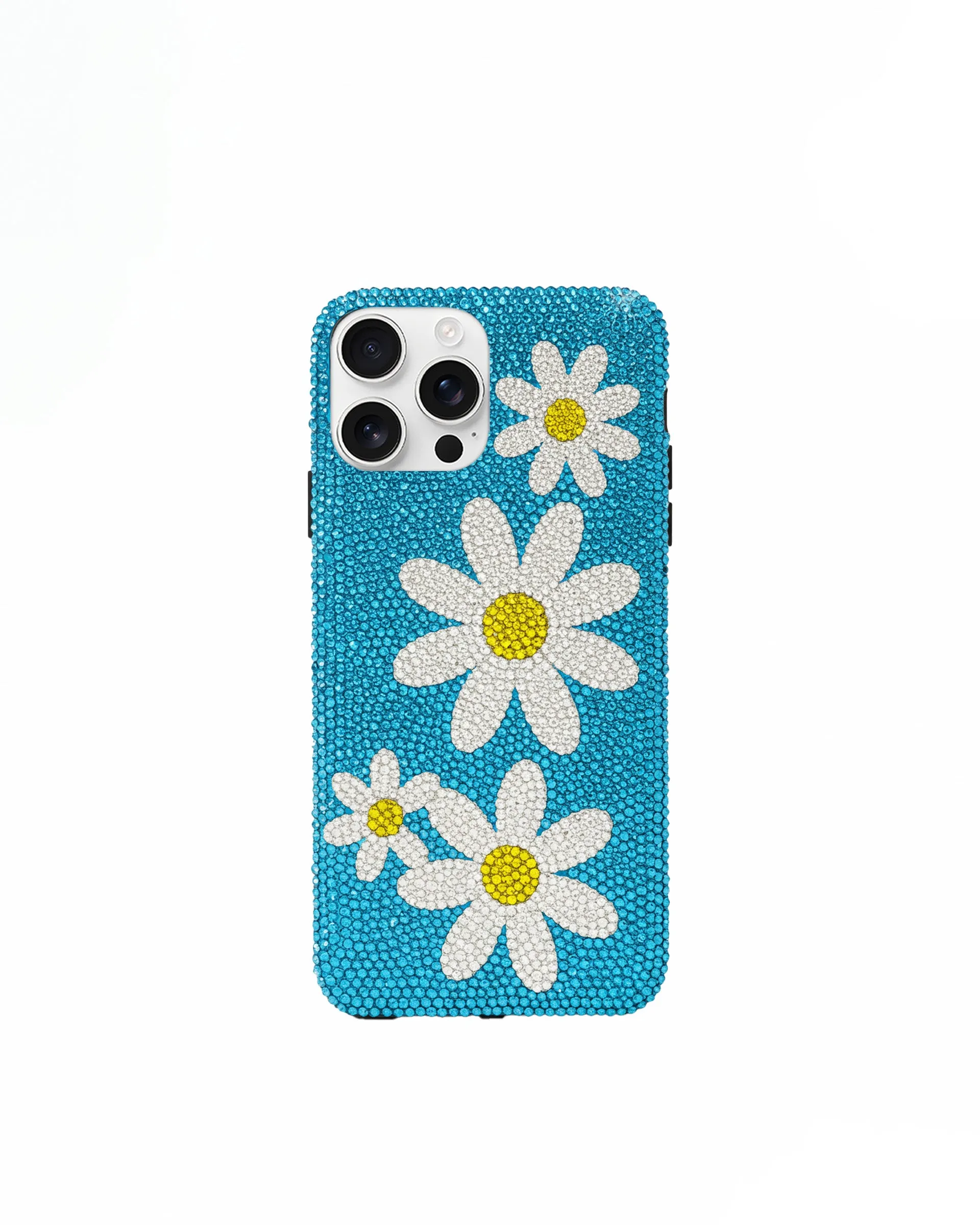 Daisy Rhinestone Phone Case – Blue sold by JW PEI