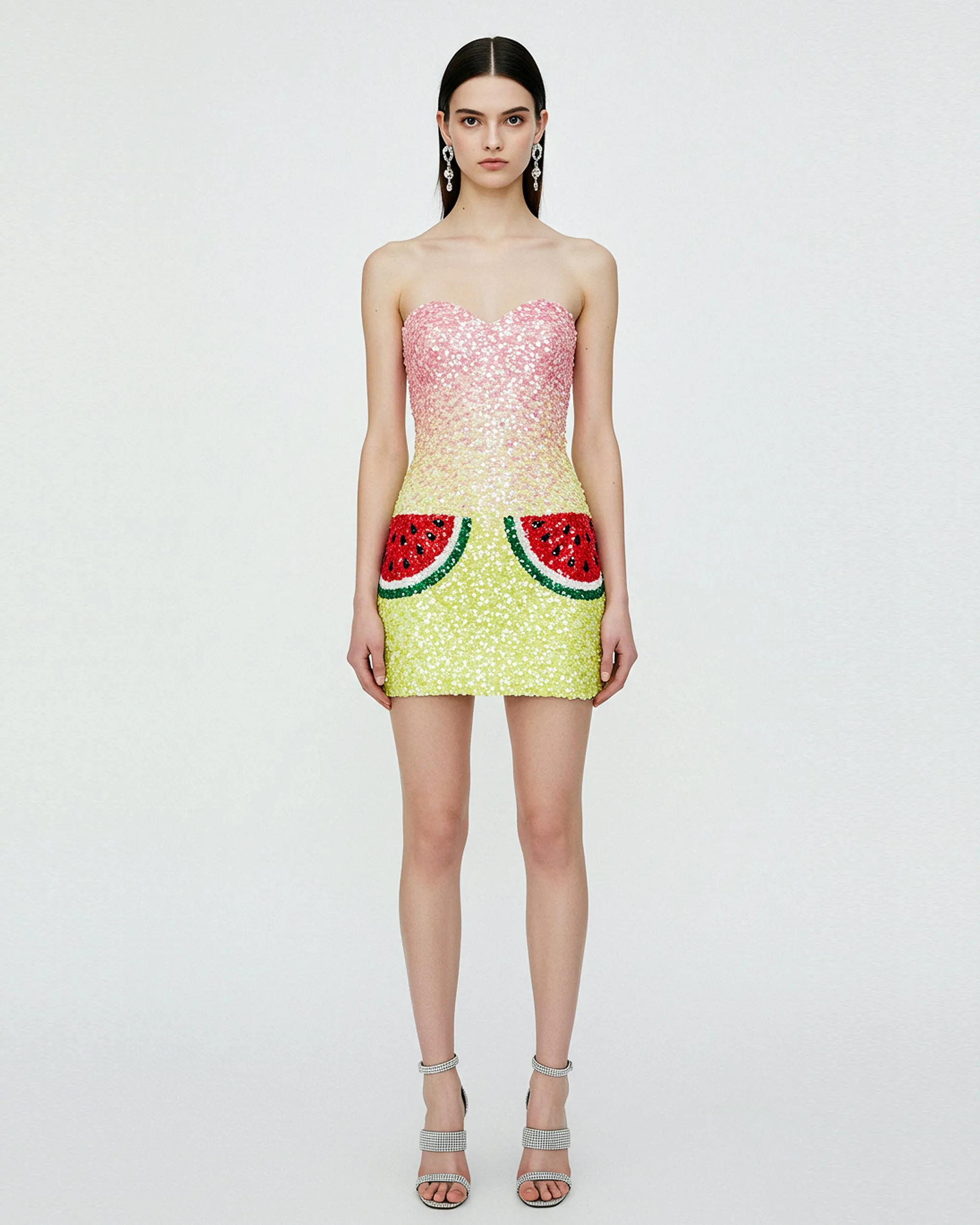 Sequin Watermelon Pocket Mini Dress – Multicolor sold by JW PEI