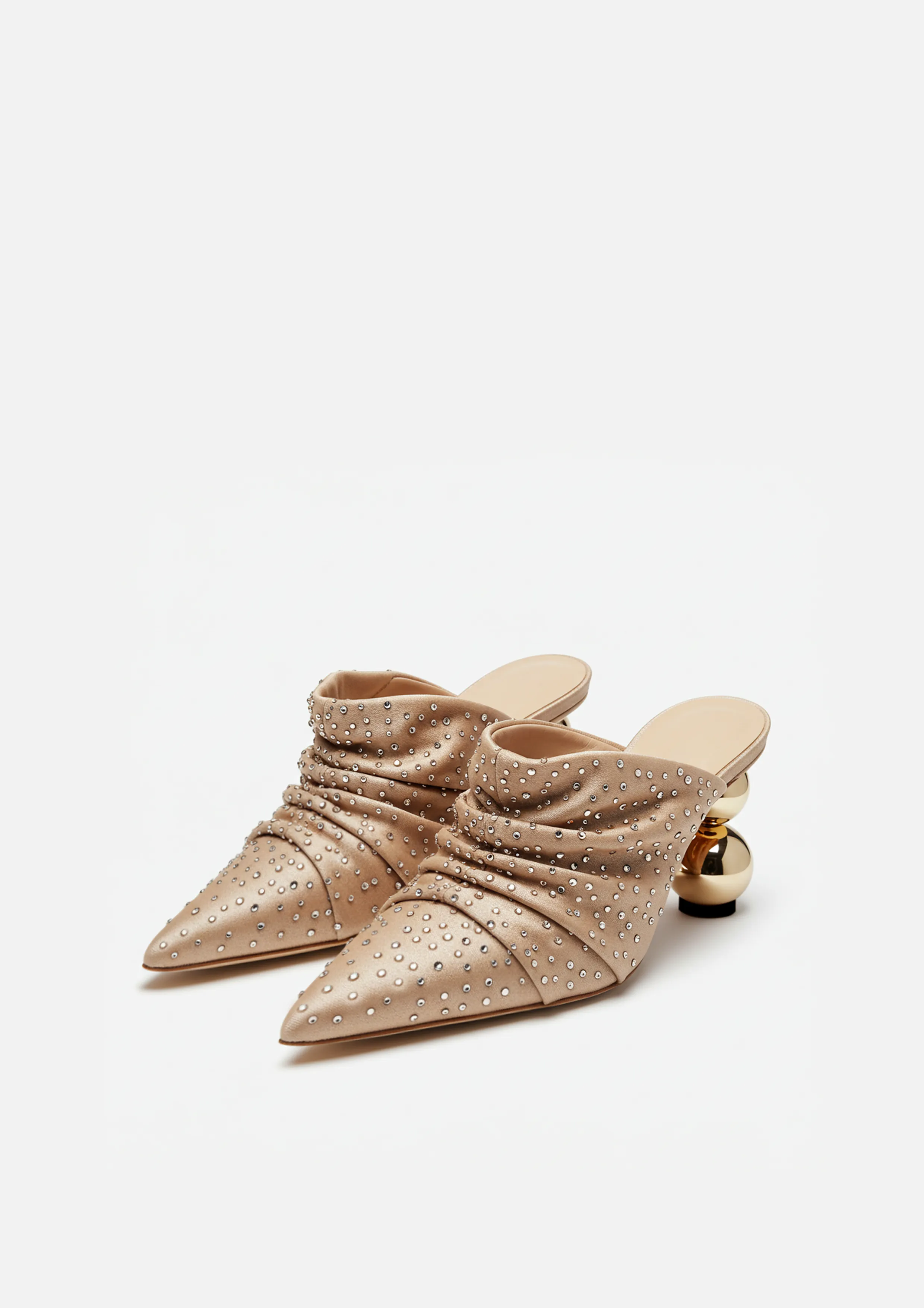 Sienna Embellished Mules – Beige sold by JW PEI