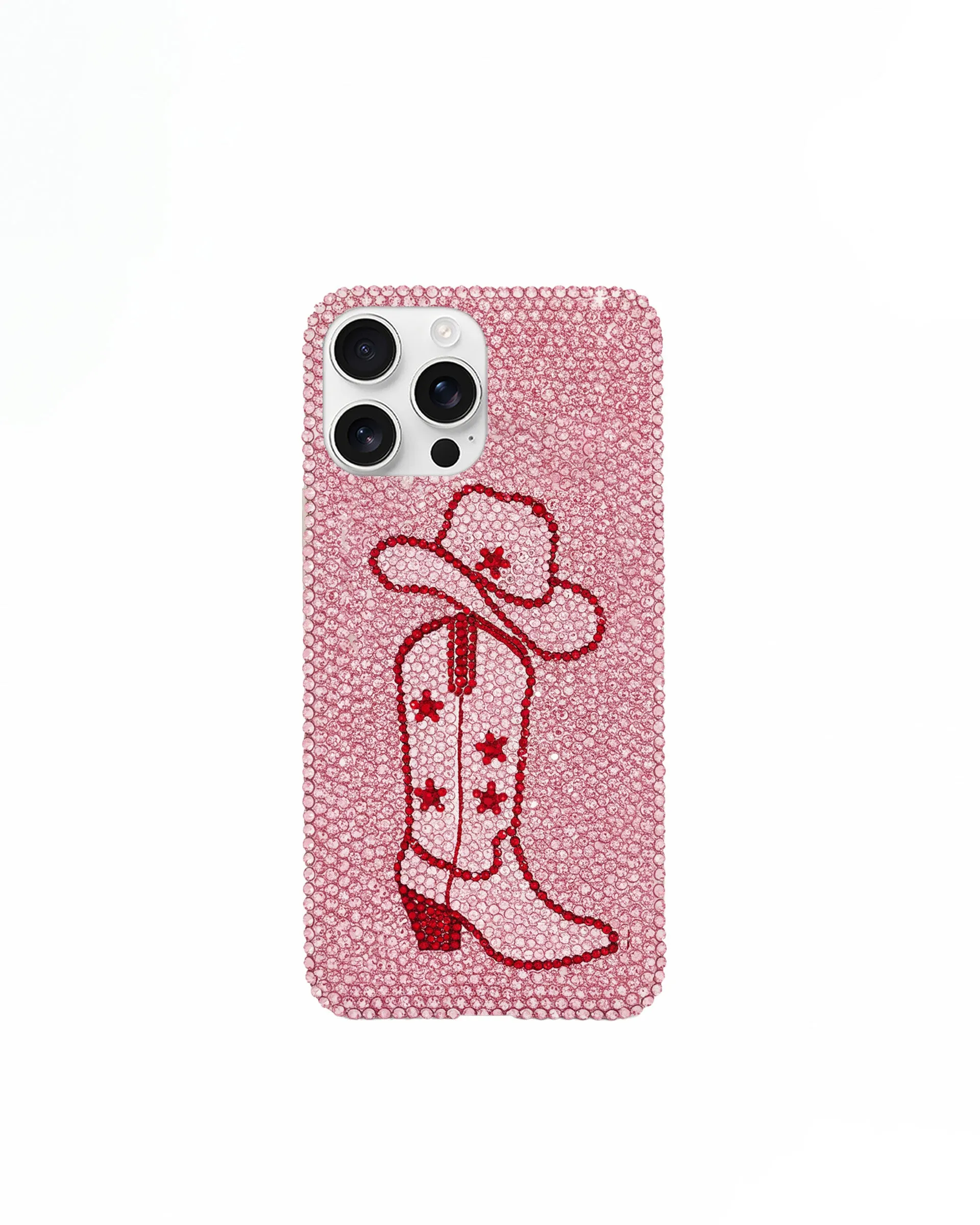 Cowboy Boot Rhinestone Phone Case – Pink sold by JW PEI