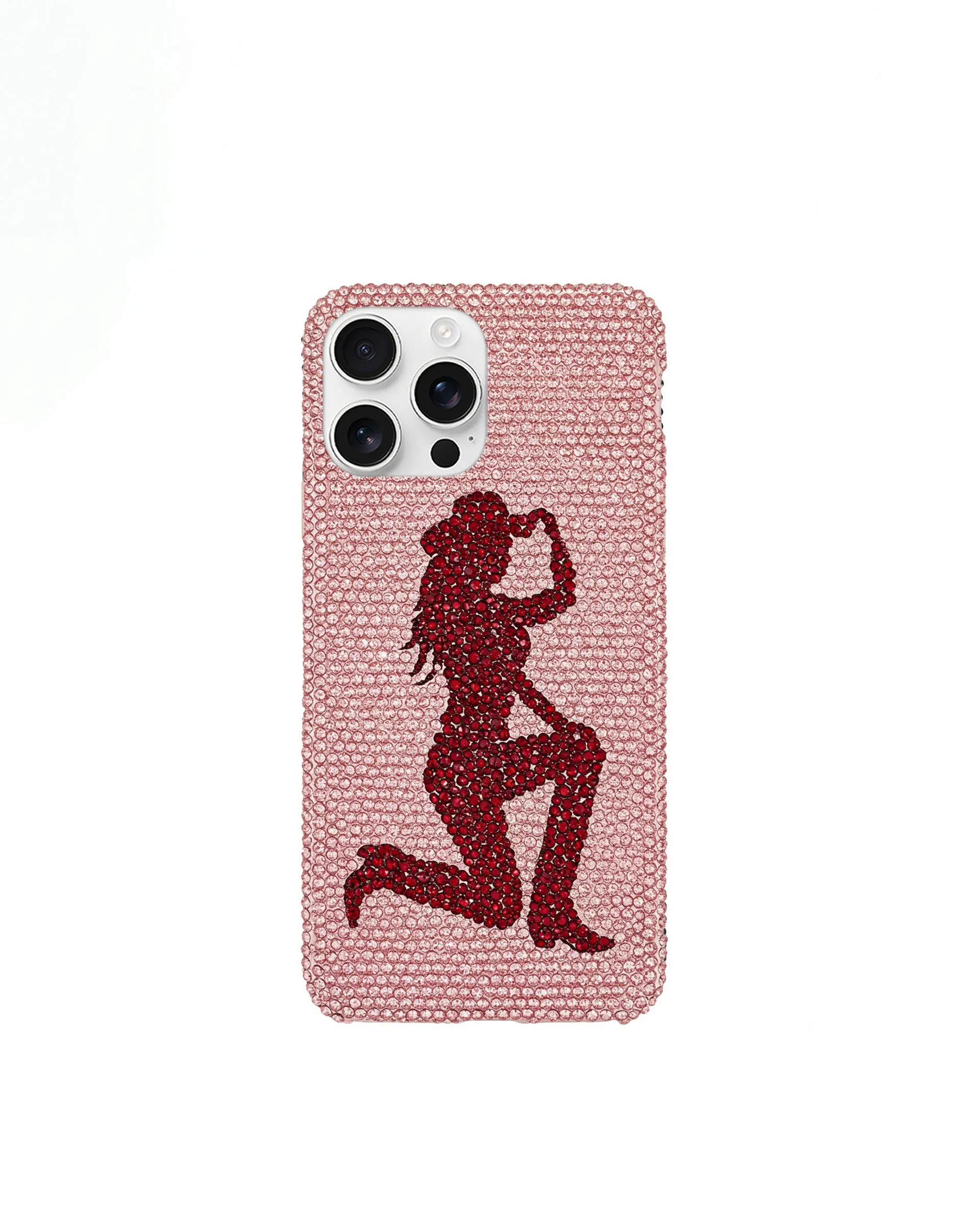 Cowgirl Silhouette Rhinestone Phone Case – Pink sold by JW PEI