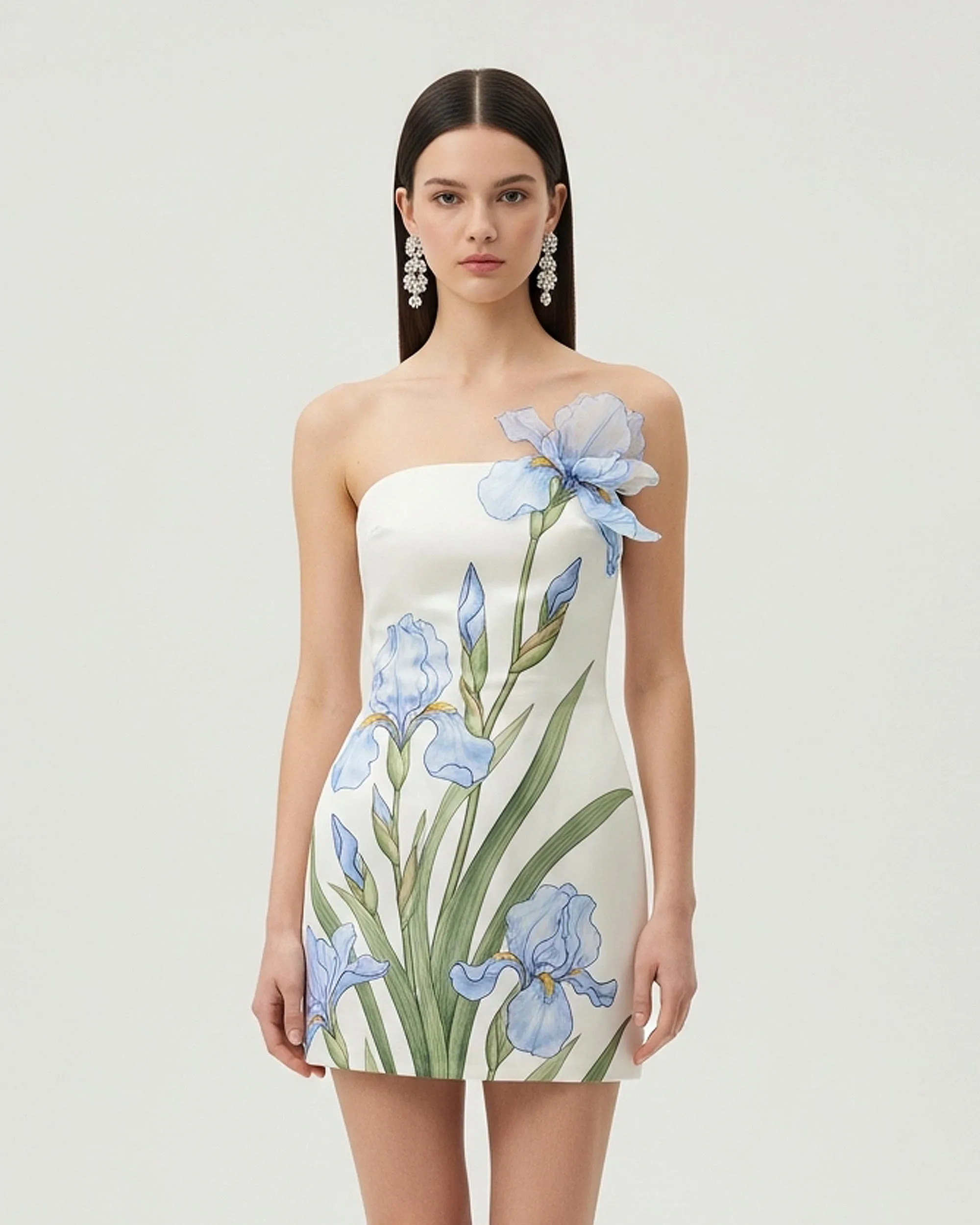 Floral Printed Mini Dress - White sold by JW PEI