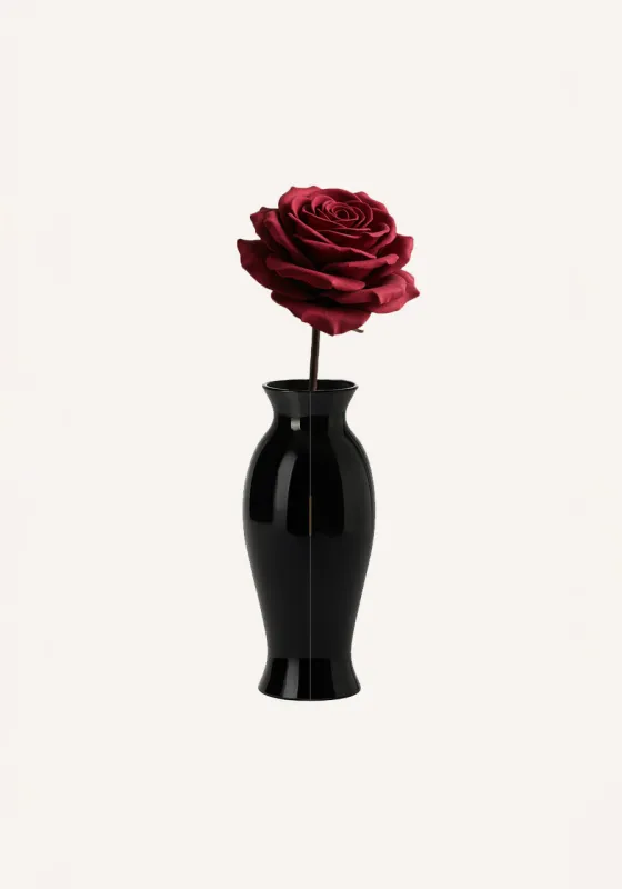 Vase of Red Rose Clutch - Black sold by JW PEI