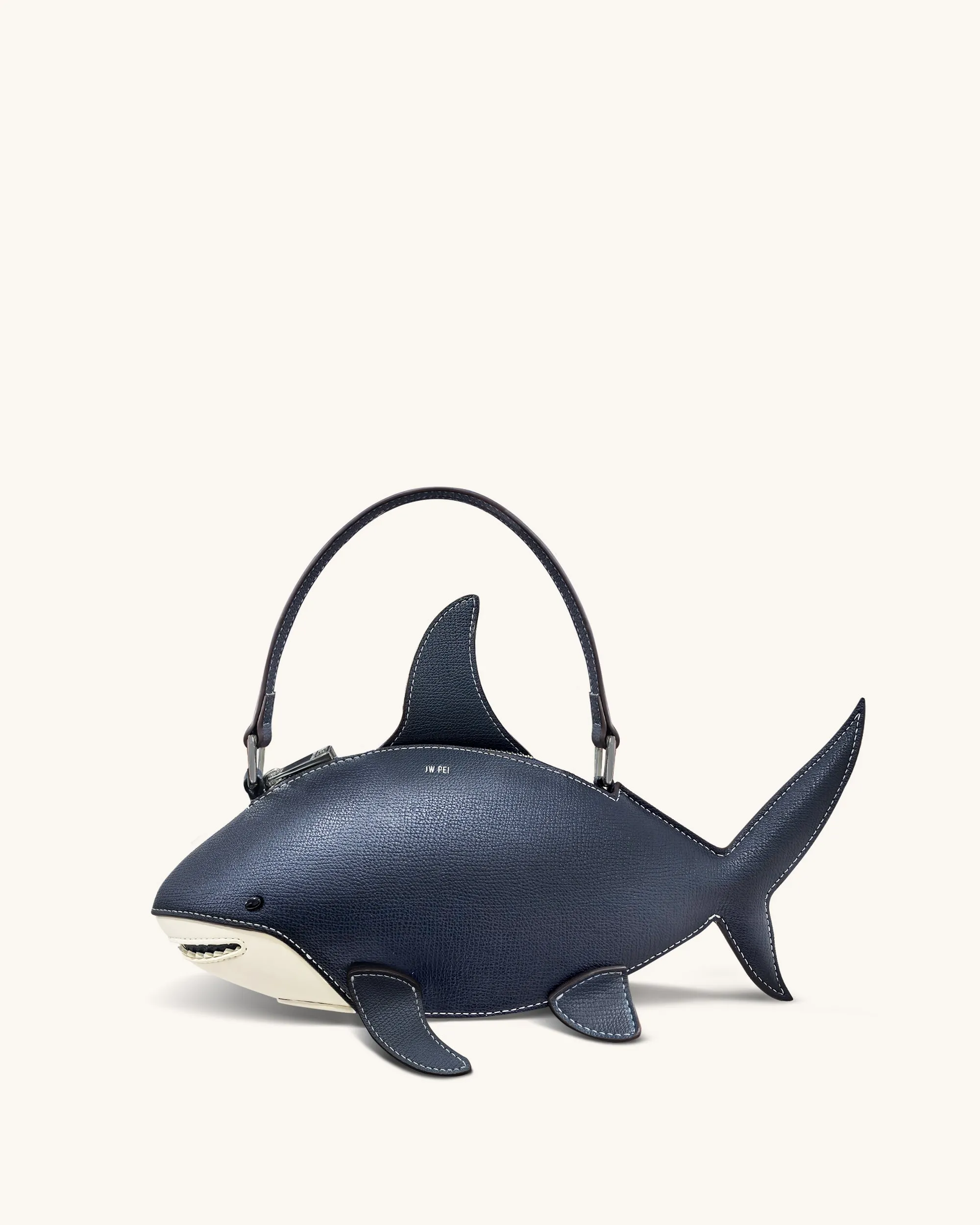 Nerys Shark Look Top Handle Bag - Dark Blue sold by JW PEI product image thumbnail 3