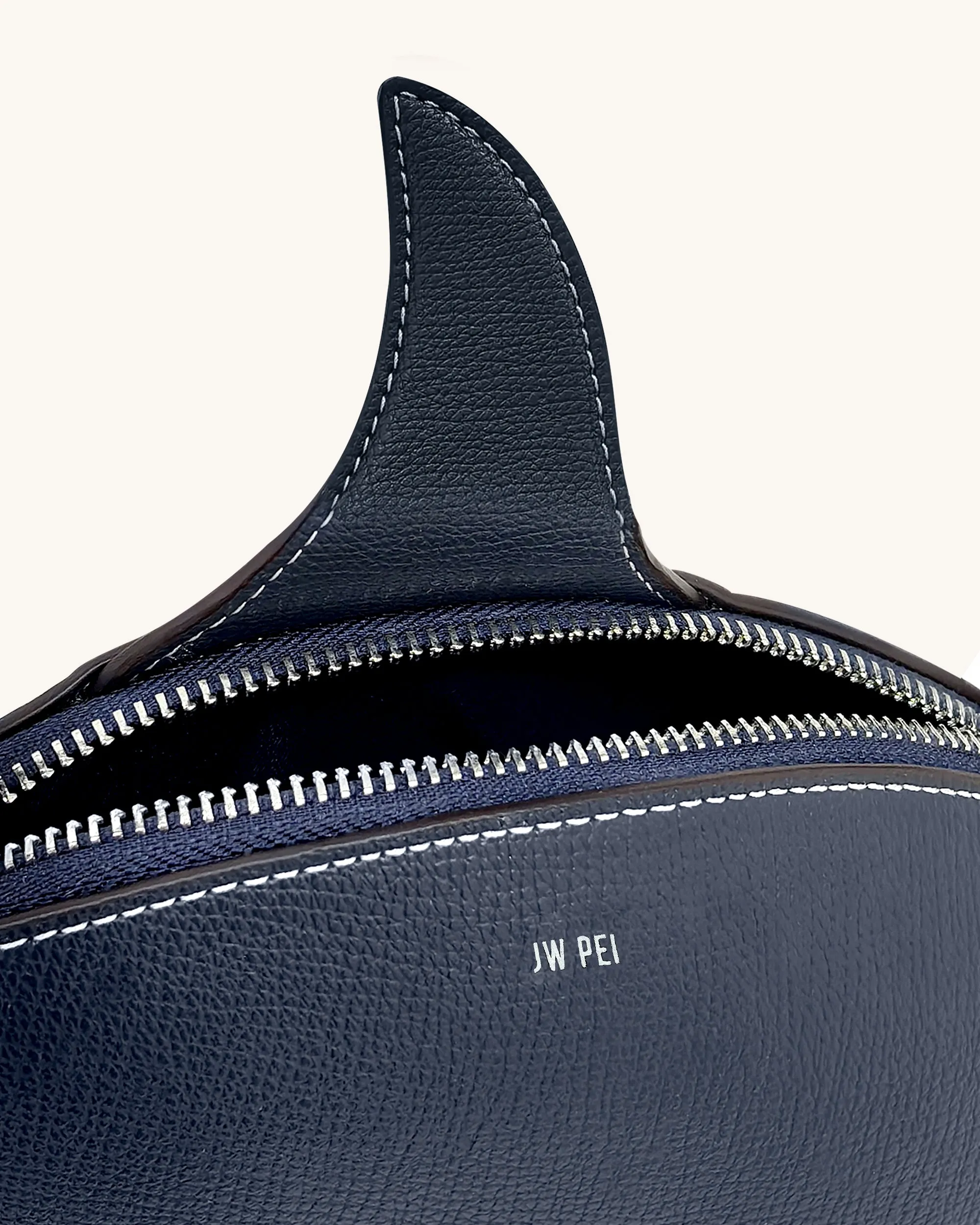 Nerys Shark Look Top Handle Bag - Dark Blue sold by JW PEI product image thumbnail 4
