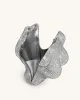 Kiara Faux Crystal Bust Clutch - Silver sold by JW PEI