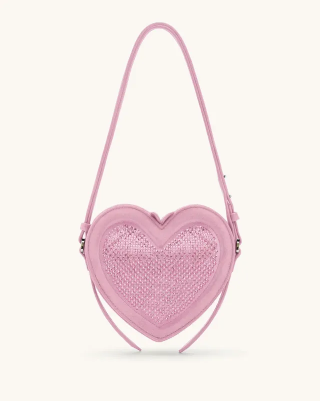 Arlene Artificial Crystal Heart Shaped Bag - Pink sold by JW PEI