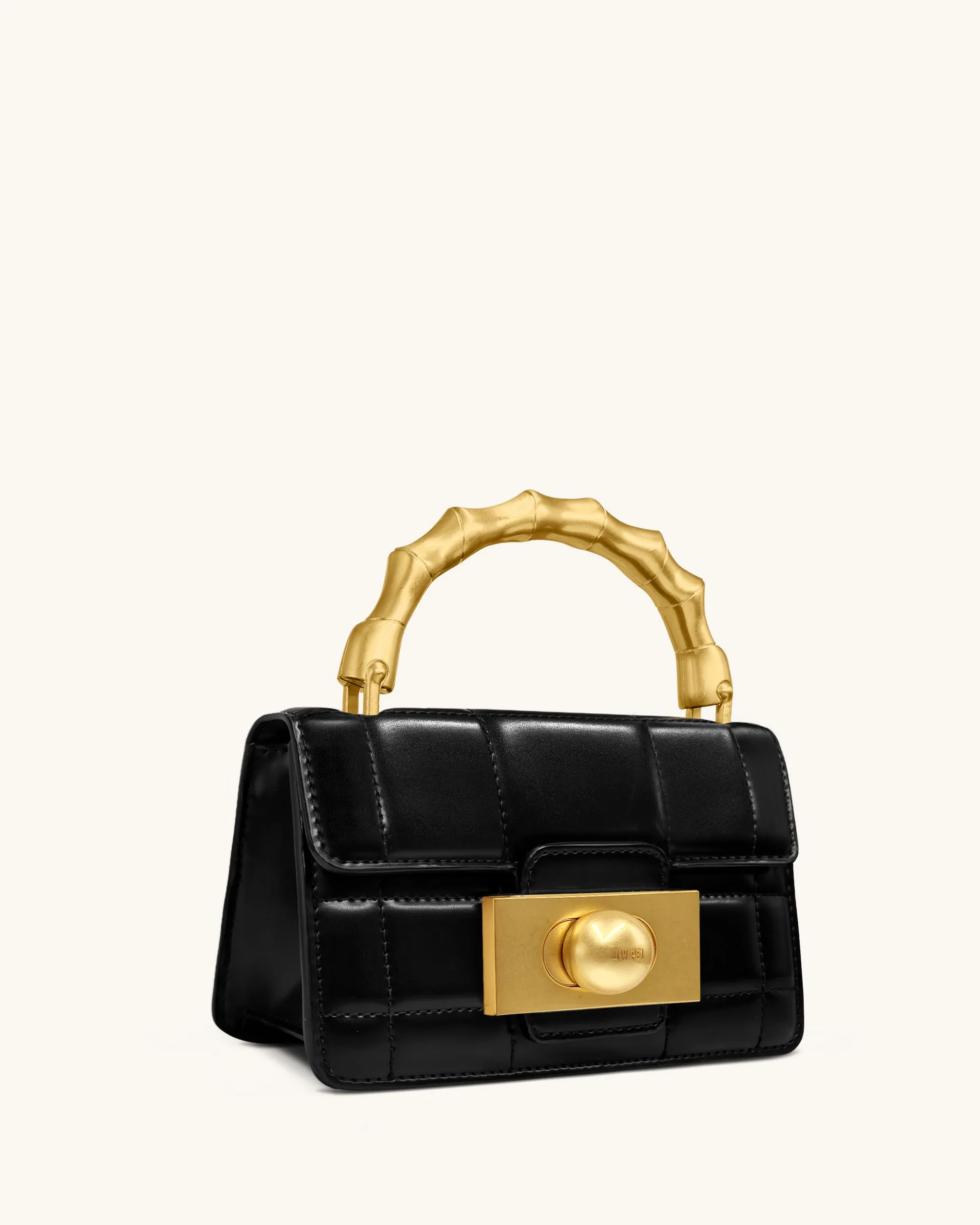 Kaia Bamboo Metal Handle Handbag - Black sold by JW PEI product image thumbnail 2