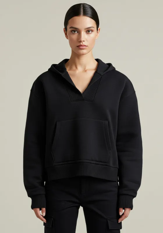 Boxy Hooded Sweatshirt – Black sold by JW PEI