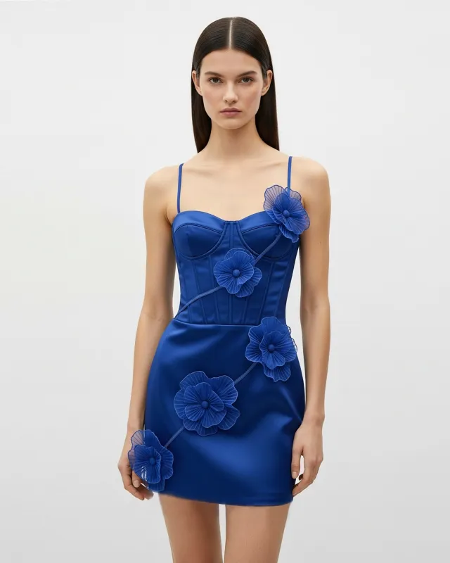 Corset Mini Dress – Blue sold by JW PEI
