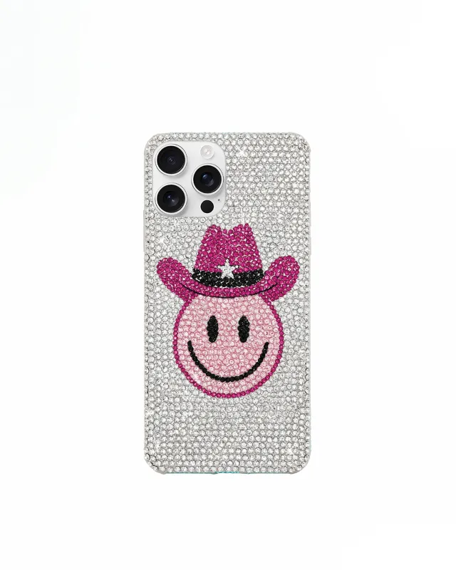 Cowboy Smile Artificial Crystal Phone Case – White sold by JW PEI