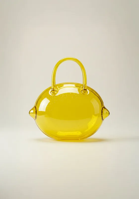 Lemon Acrylic Top Handle Bag sold by JW PEI