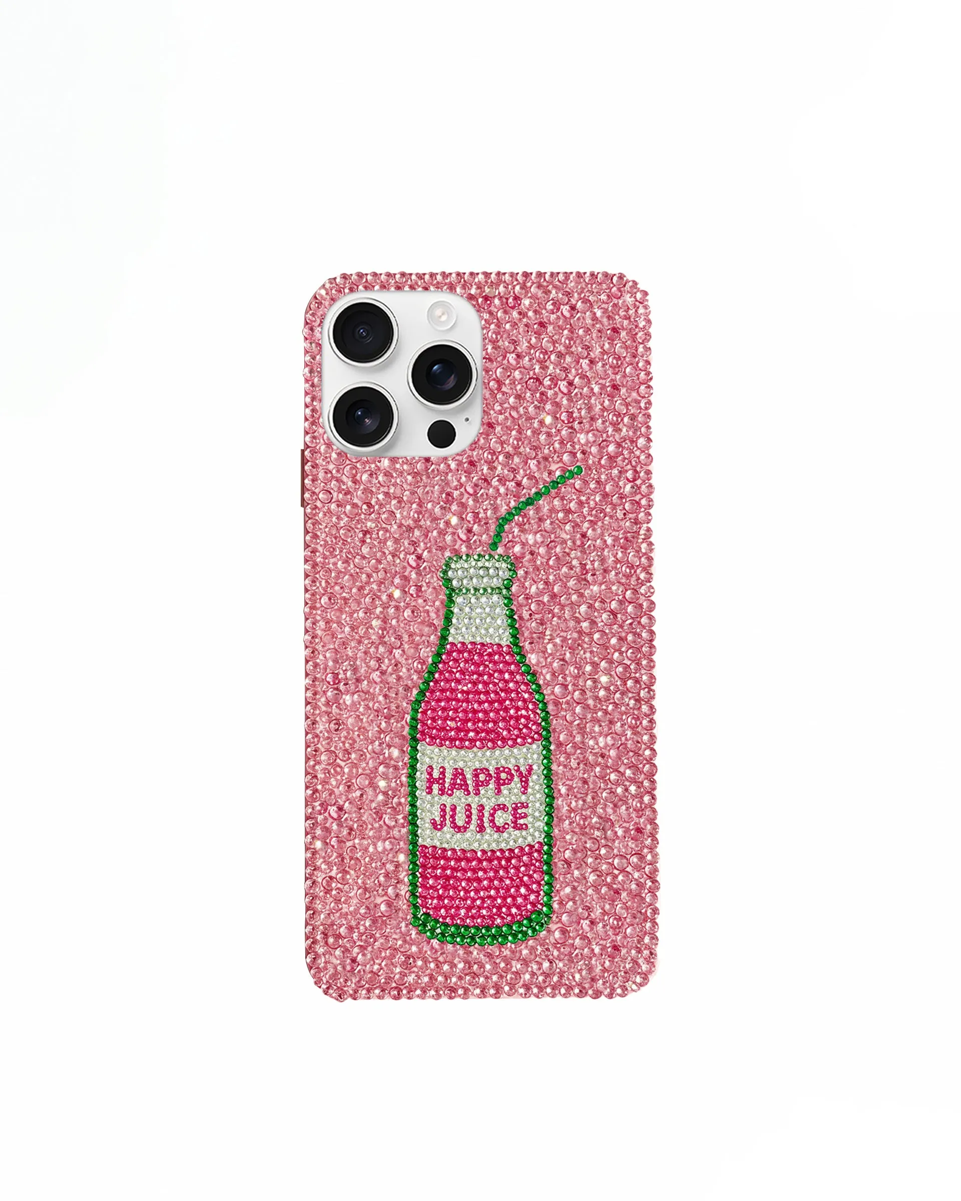 Juice Bottle Artificial Crystal Phone Case – Pink sold by JW PEI