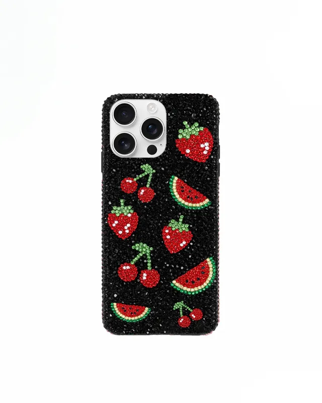 Fruit Artificial Crystal Phone Case – Black sold by JW PEI