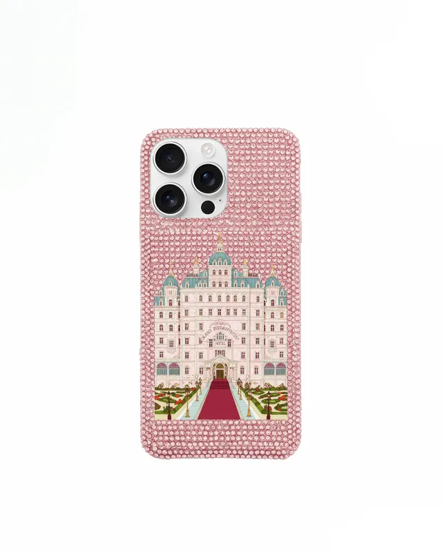 Palace Illustration Artificial Crystal Phone Case – Pink sold by JW PEI