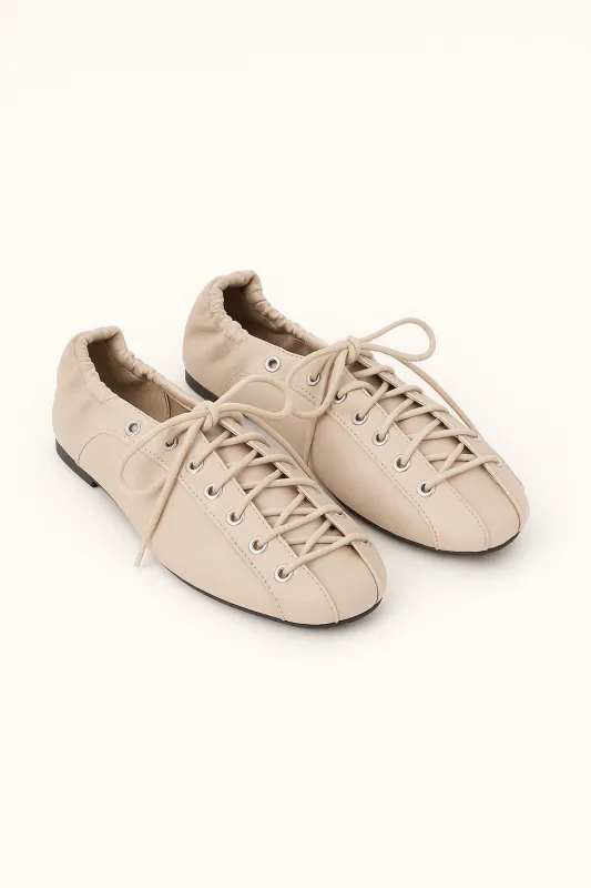 Sophie Elastic Lace Sneakers – Neutral sold by JW PEI
