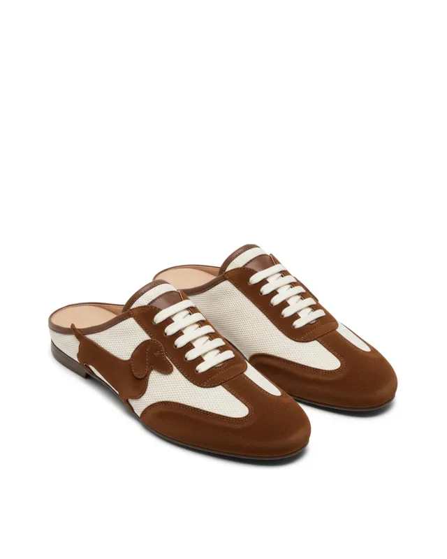 Daisy Lace-Up Mules – Brown sold by JW PEI