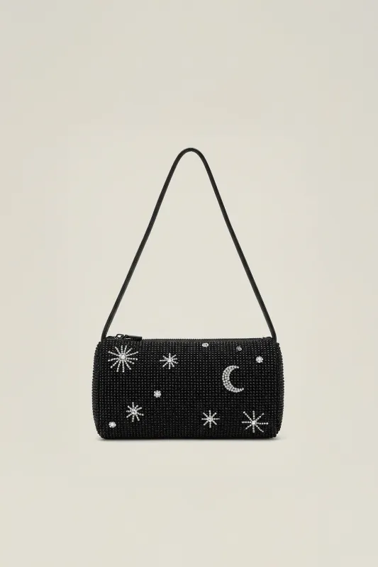 Luna Star Beaded Shoulder Bag - Black sold by JW PEI