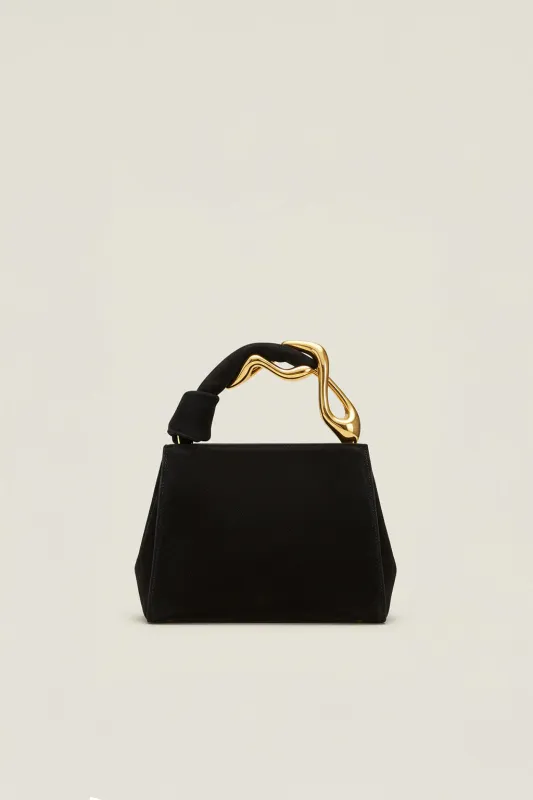 Amber Sculpted Handle Top Handle Bag - Black sold by JW PEI