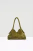 Ava Moss Suede Shoulder Bag - Green sold by JW PEI