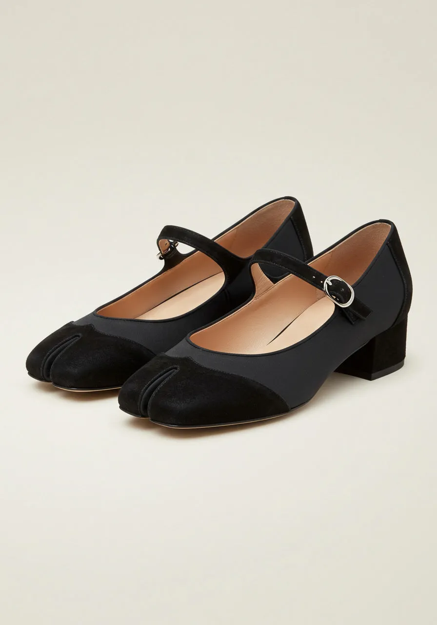 Grace Split Toe Mary Janes – Black sold by JW PEI