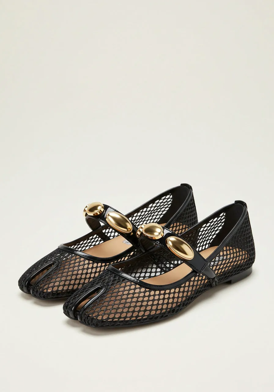 Layla Mesh Mary Janes – Black sold by JW PEI