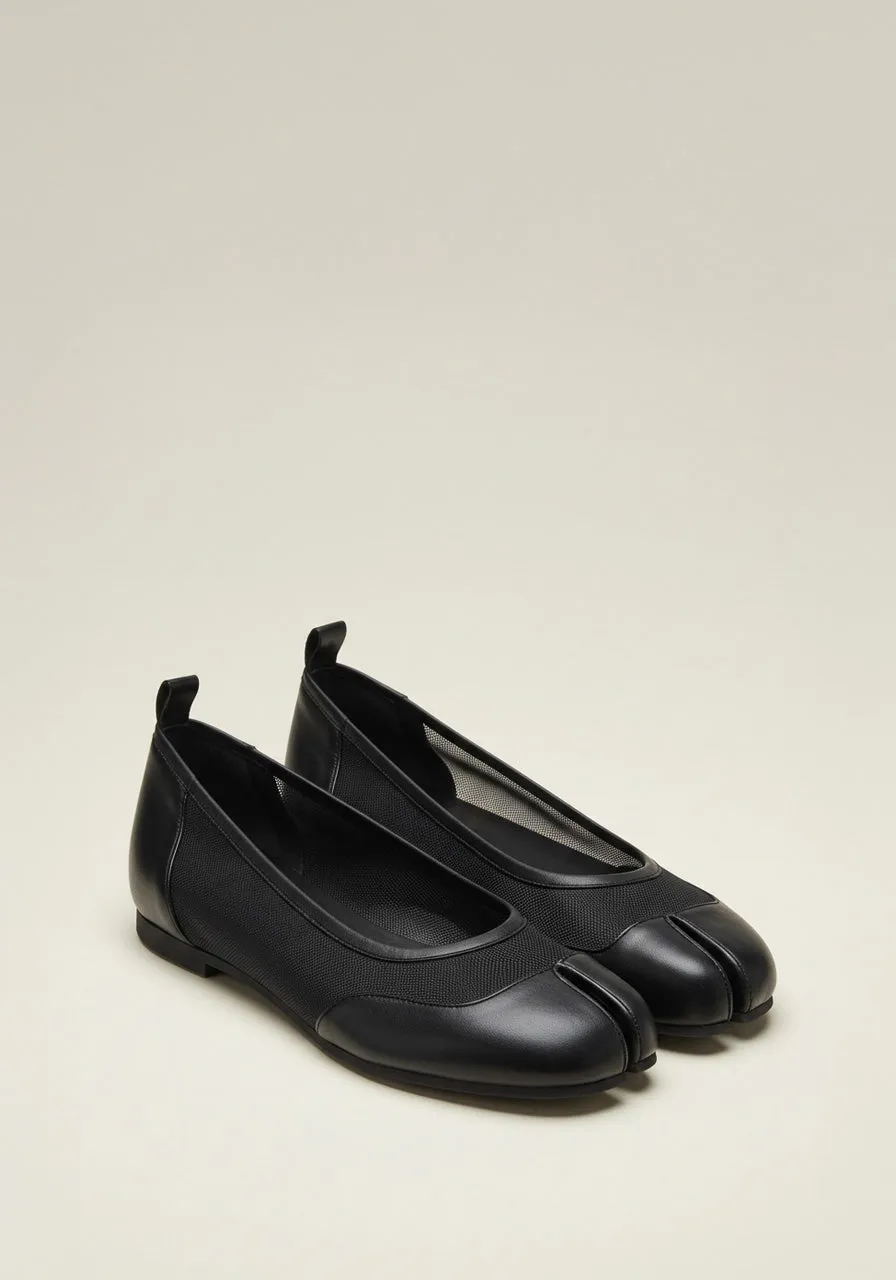 Lena Split-Toe Flats – Black sold by JW PEI