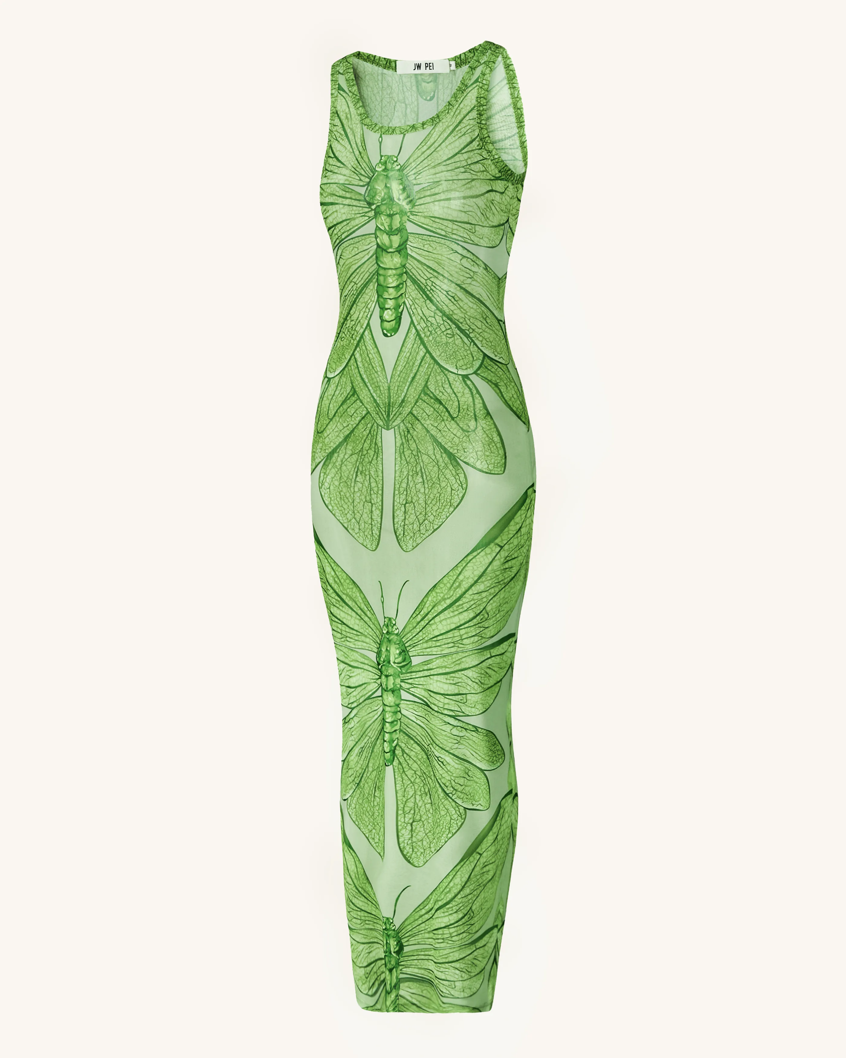 Dragonfly Axis Tank Mesh Dress - Green sold by JW PEI product image thumbnail 2