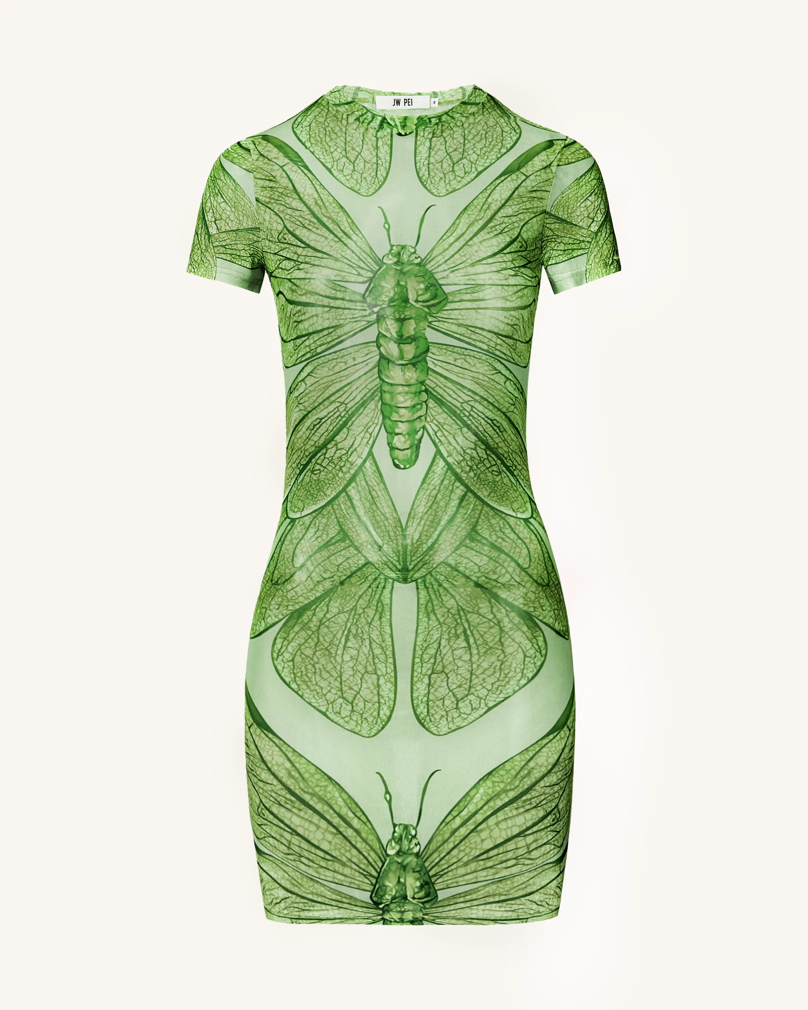 Dragonfly Shell Mini Dress - Green sold by JW PEI