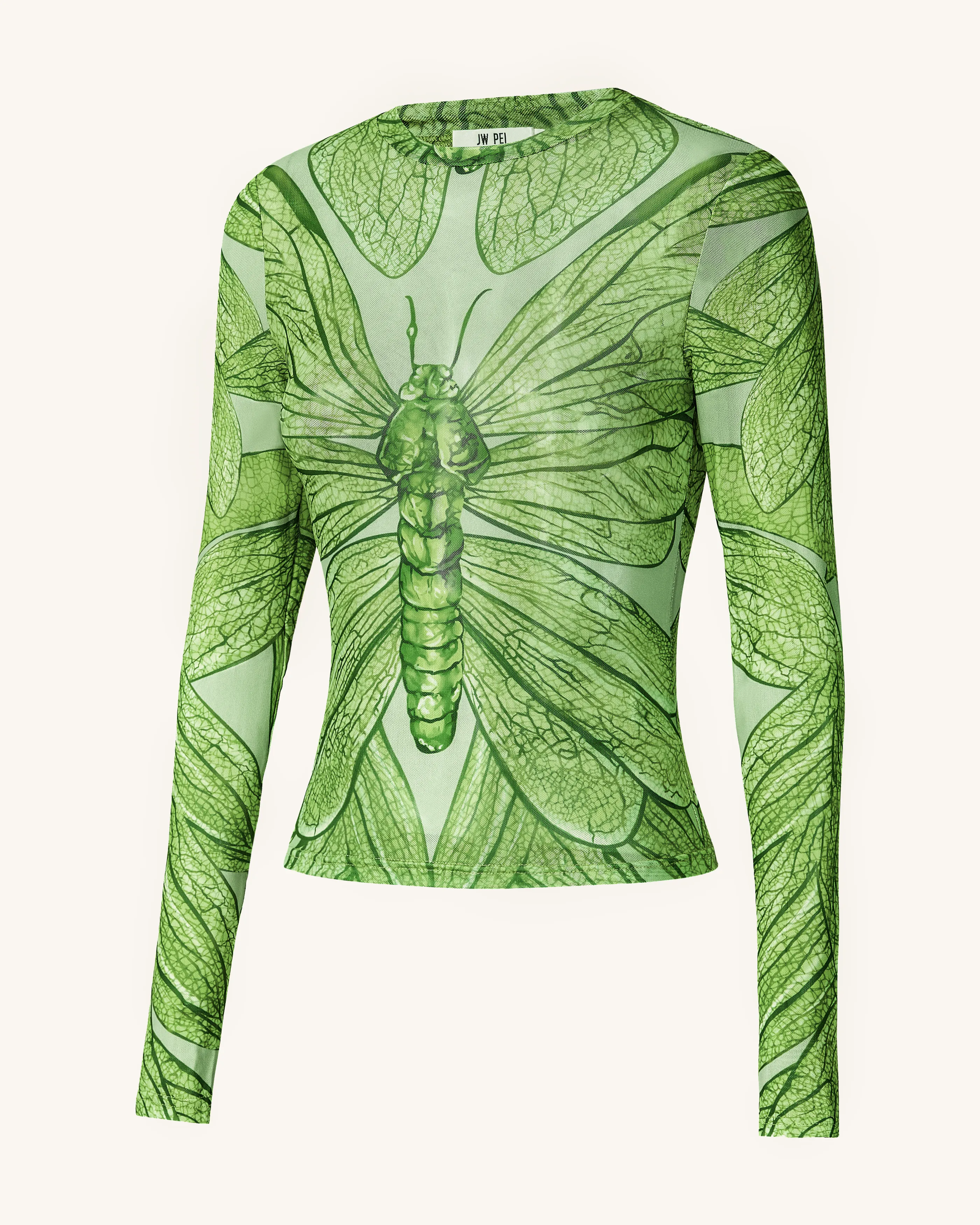 Dragonfly Vein Sheer Top - Green sold by JW PEI product image thumbnail 2