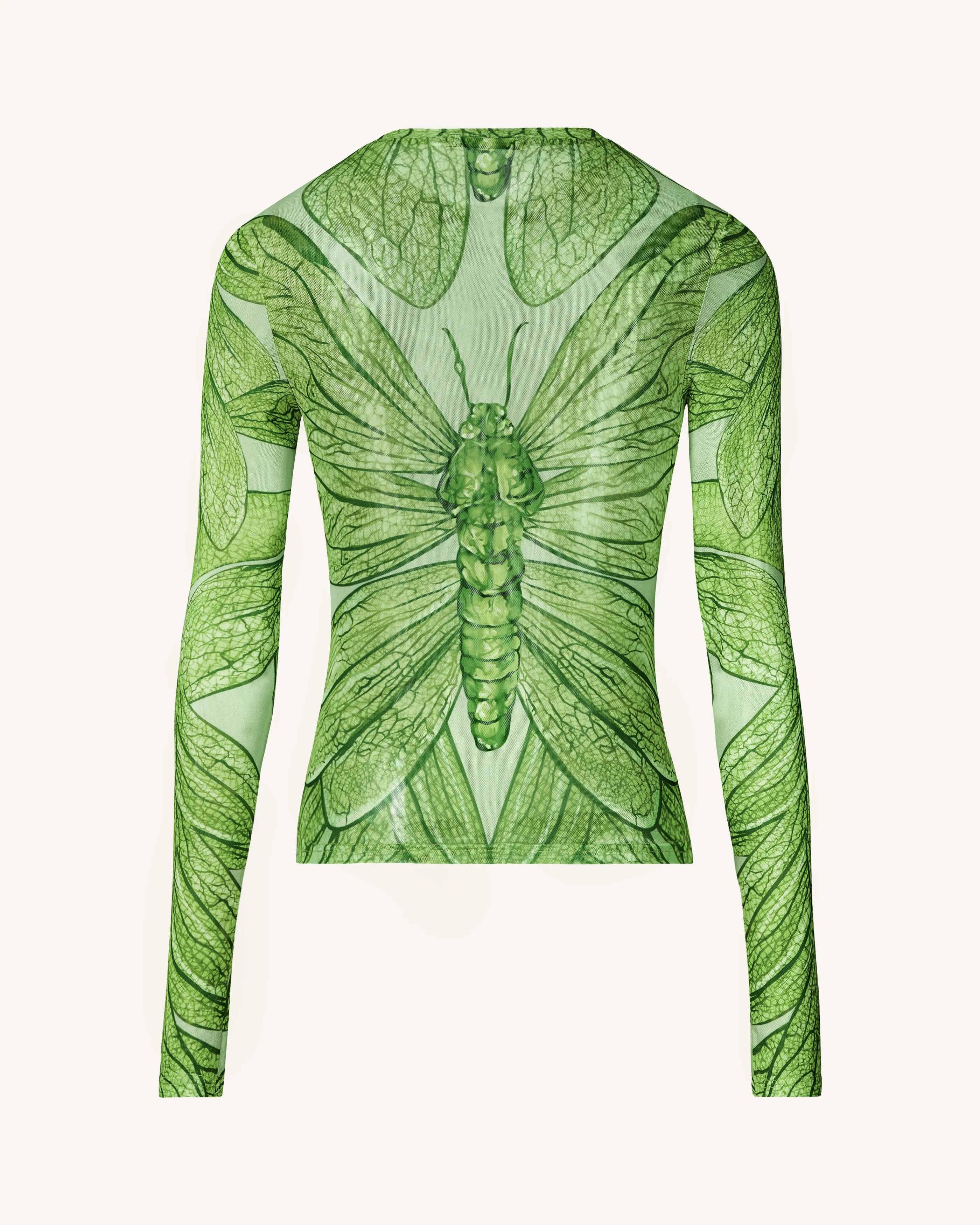 Dragonfly Vein Sheer Top - Green sold by JW PEI product image thumbnail 3
