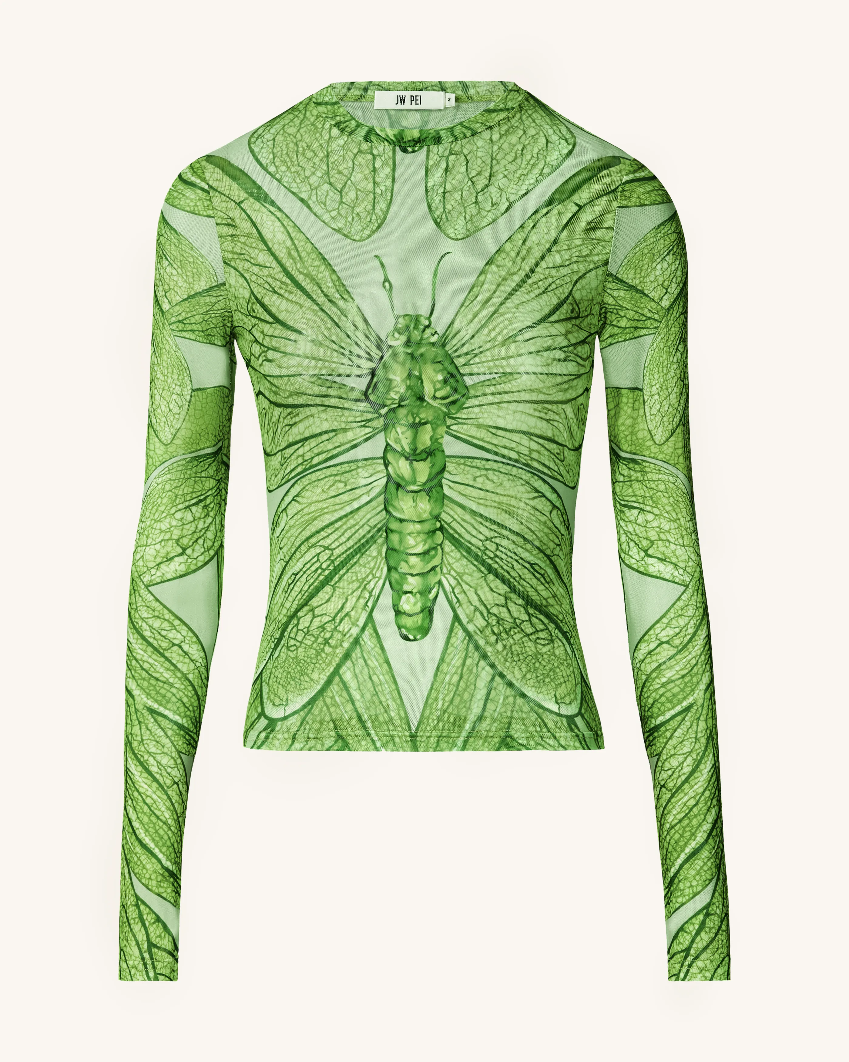 Dragonfly Vein Sheer Top - Green sold by JW PEI