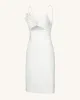 Bloom-Cut Contour Dress - White sold by JW PEI