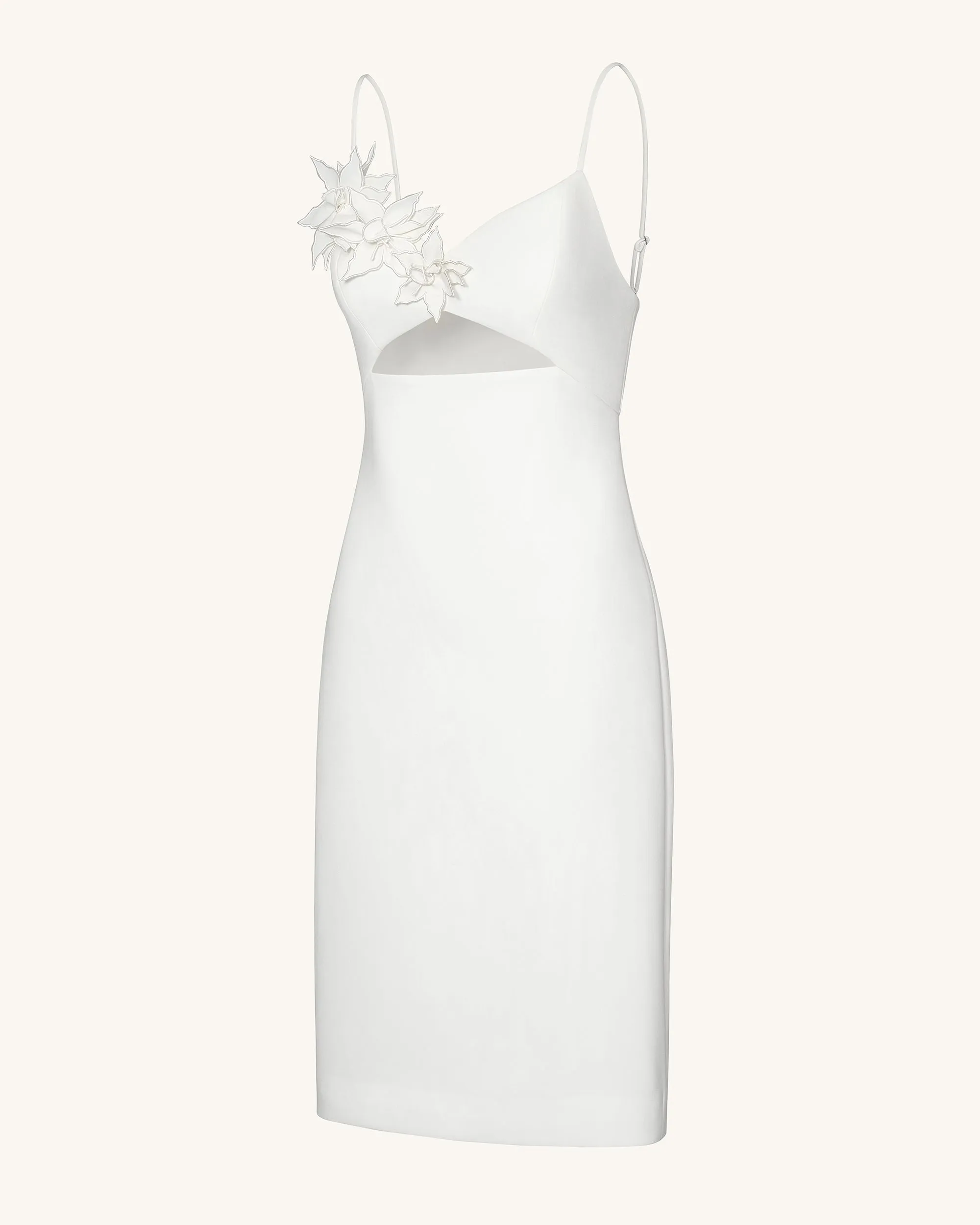 Bloom-Cut Contour Dress - White sold by JW PEI product image thumbnail 3