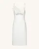 Bloom-Cut Contour Dress - White sold by JW PEI