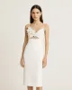 Bloom-Cut Contour Dress - White sold by JW PEI