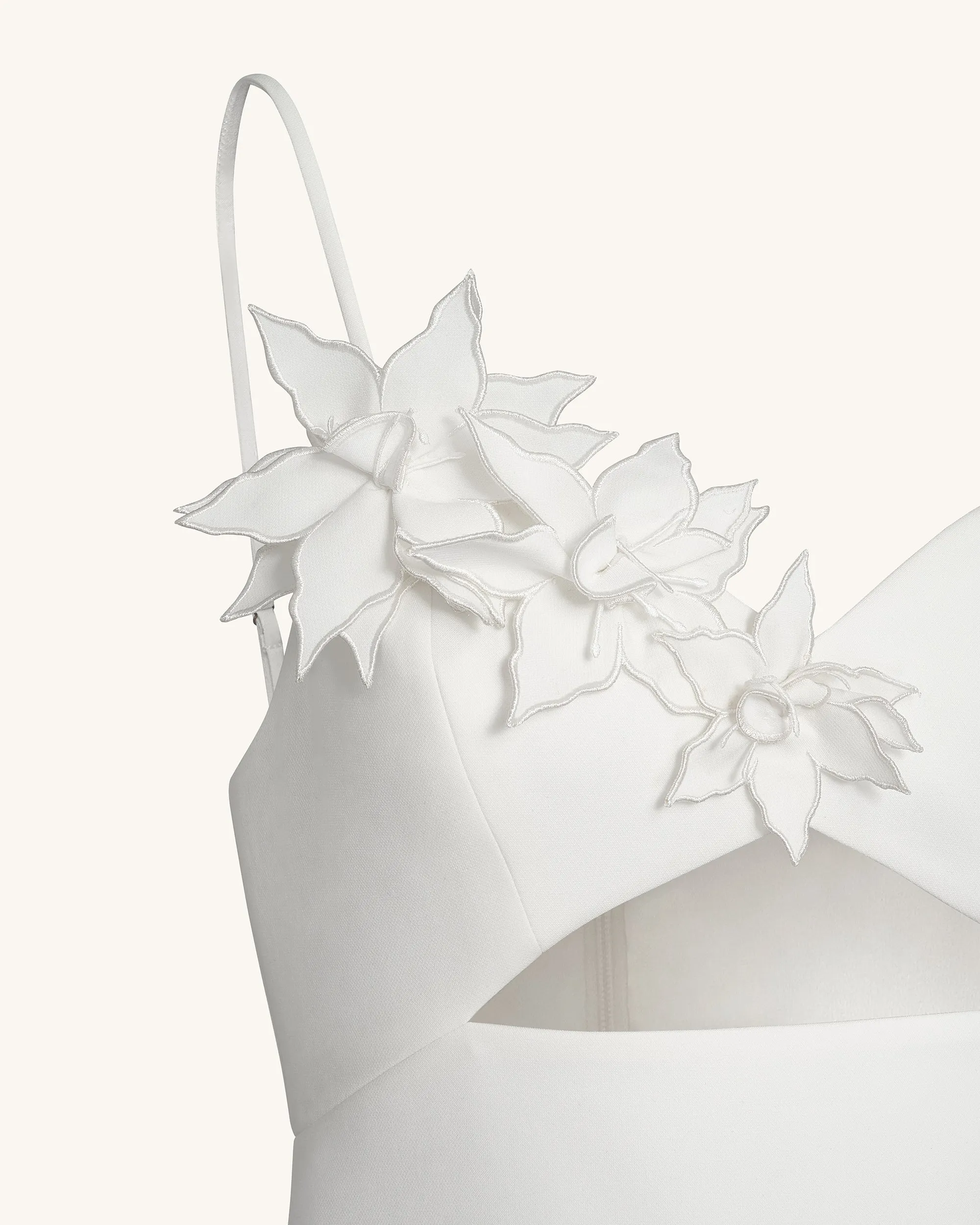 Bloom-Cut Contour Dress - White sold by JW PEI product image thumbnail 5