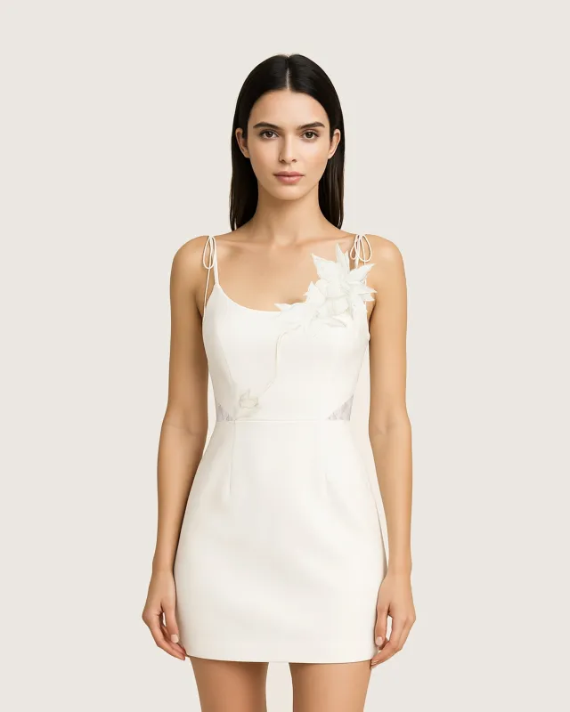 Floral Vine Tie Dress - White sold by JW PEI