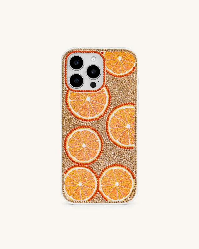 Orange Burst Bling Phone Case - Multicolor Orange sold by JW PEI