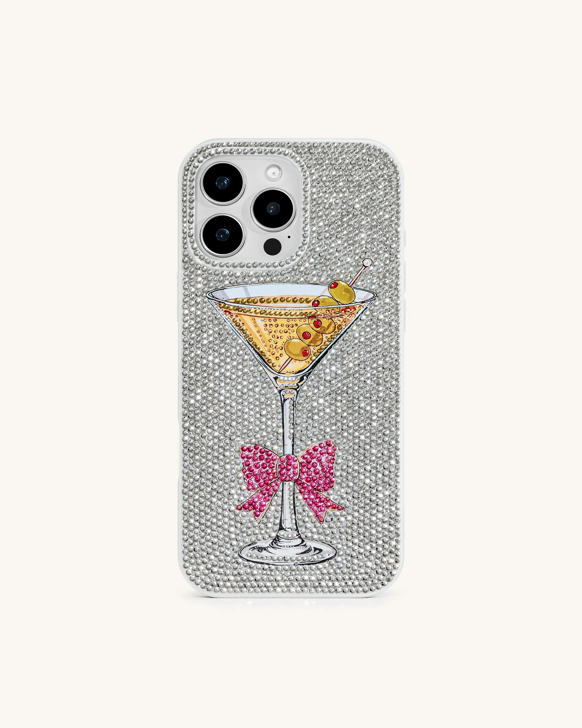 Sparkling Martini Phone Case - Multicolor White sold by JW PEI