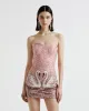 Sequin Swan Strapless Mini Dress – Pink sold by JW PEI