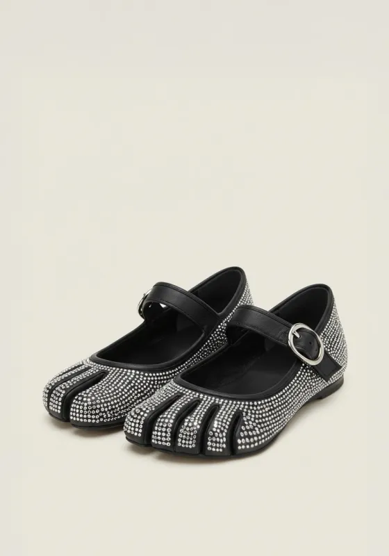 Faye Toe-Strap Mary Janes – Black sold by JW PEI