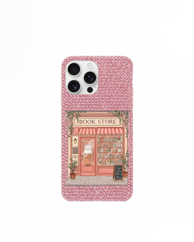 Bookshop Illustration Phone Case – Pink sold by JW PEI