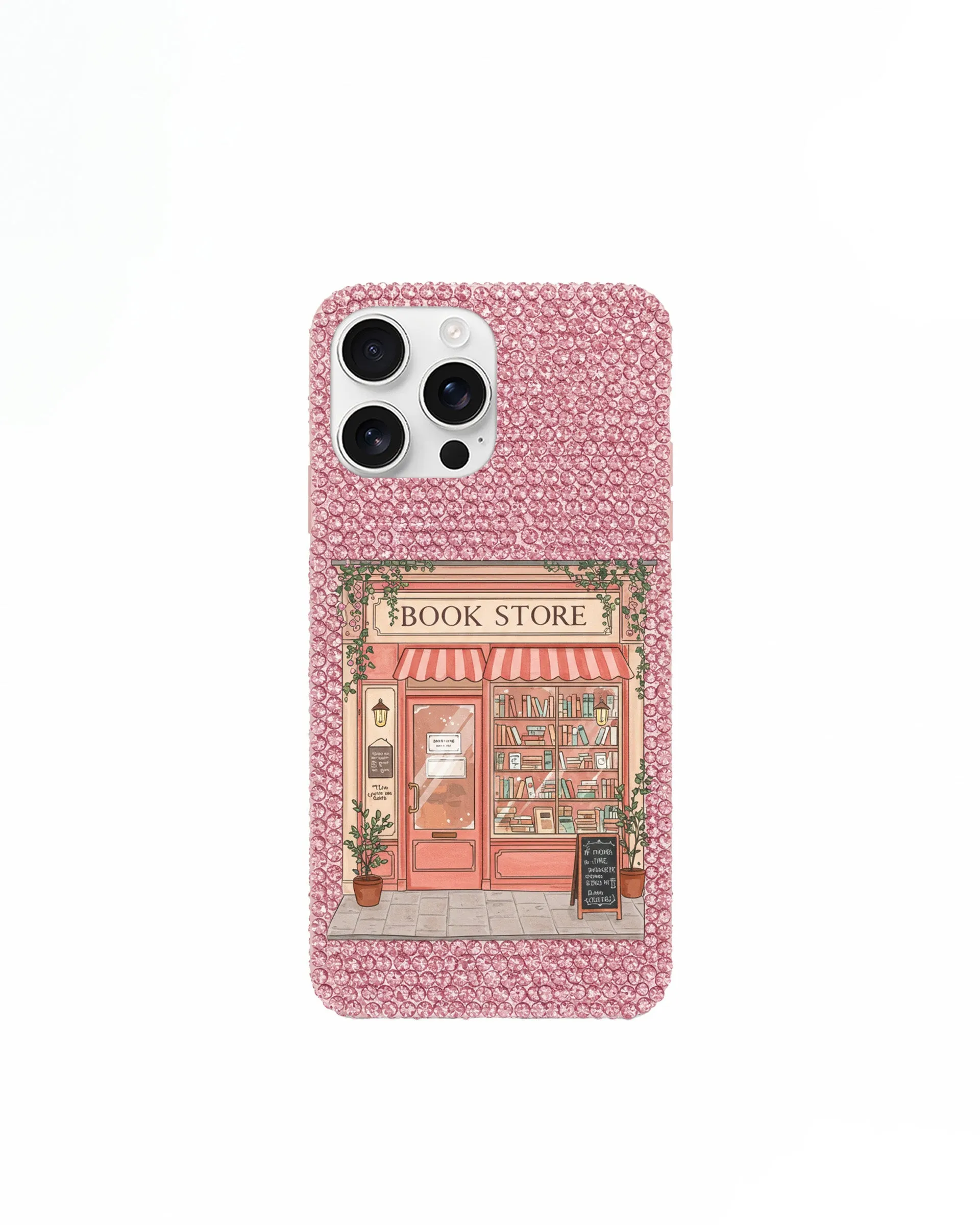Bookshop Illustration Phone Case – Pink sold by JW PEI