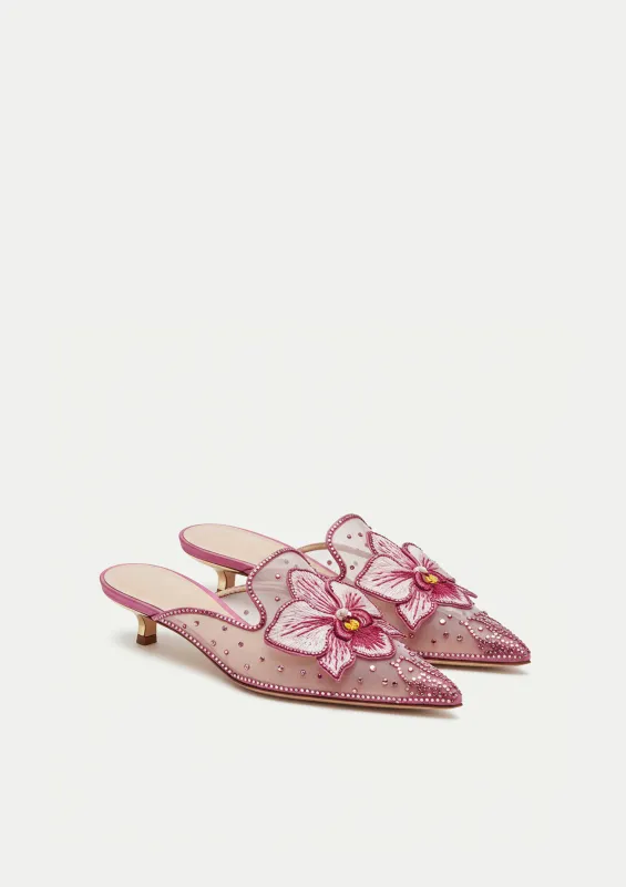 Lila Embroidered Mules – Pink sold by JW PEI
