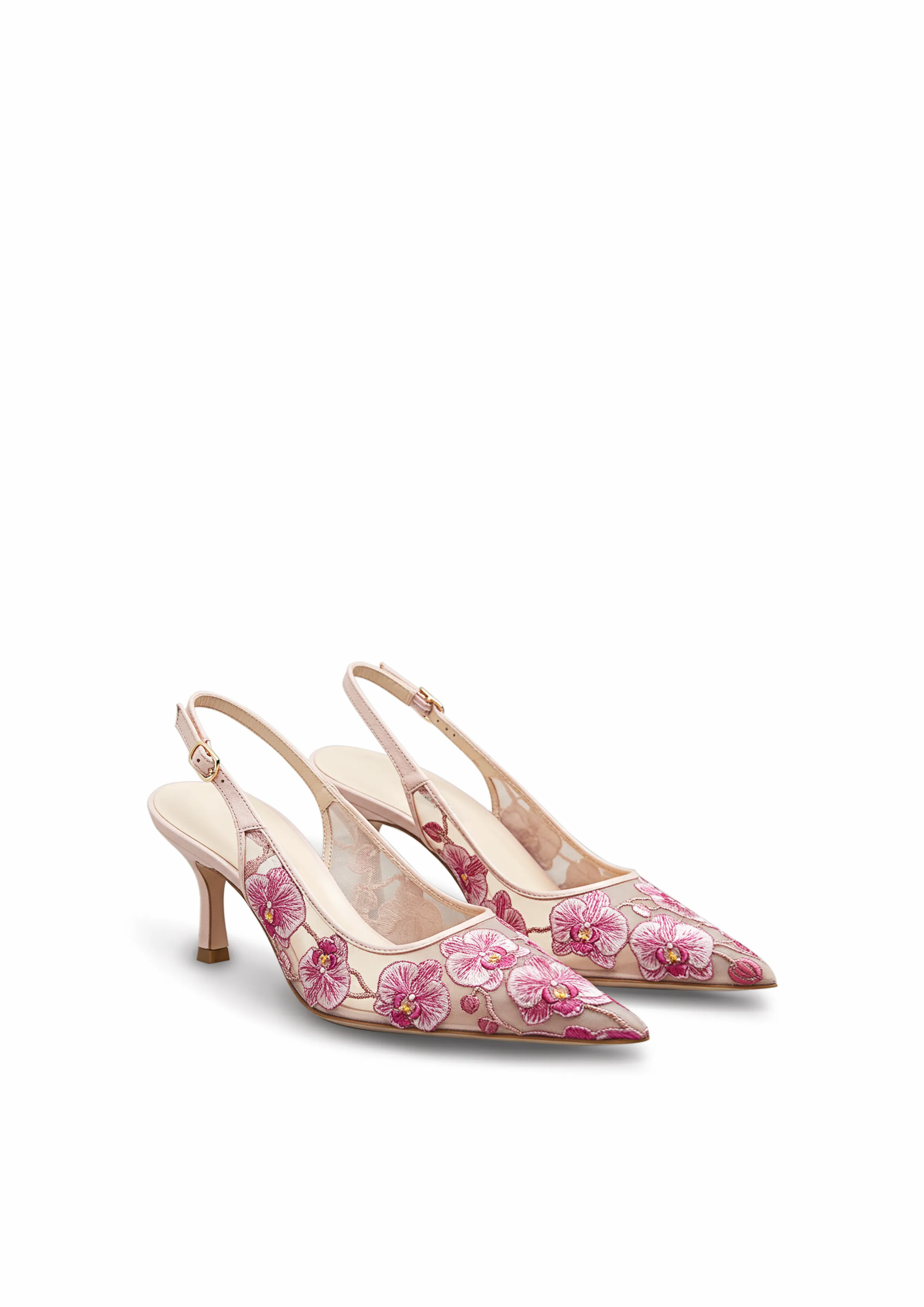 Scarlett Floral Slingback Pumps – Pink sold by JW PEI