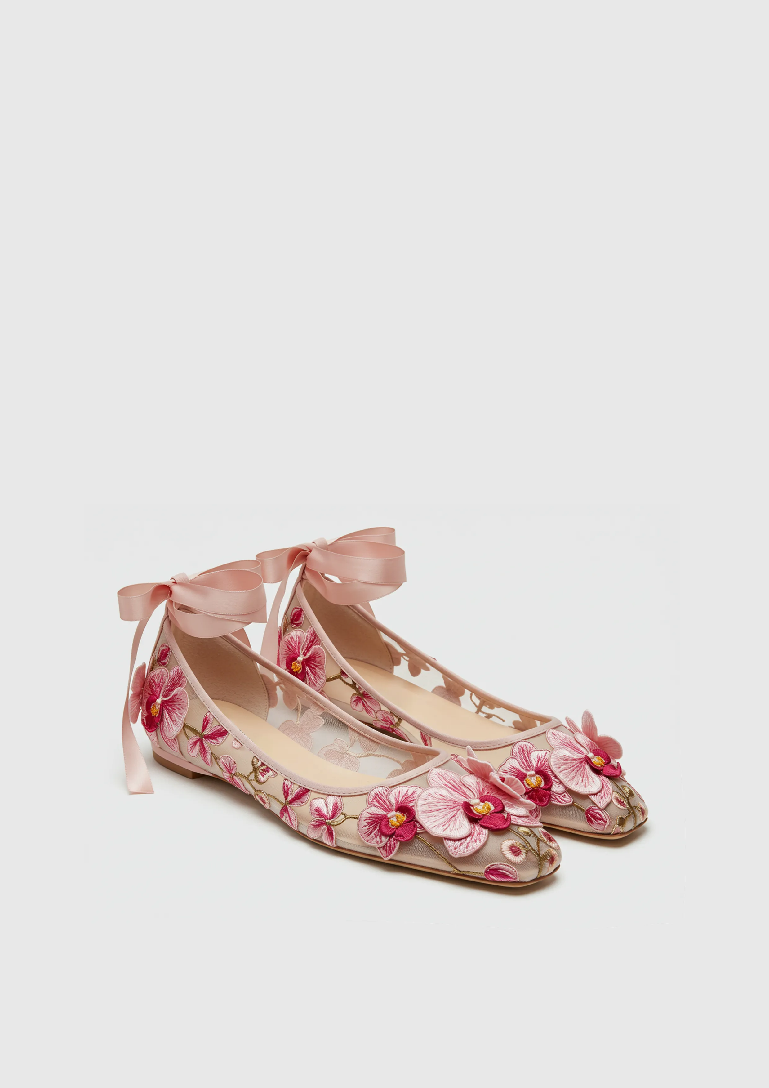Emily Floral Ballerina Flats – Pink sold by JW PEI